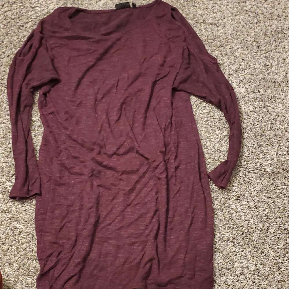 Apt. 9 Rich Purple Long Sleeve Dress